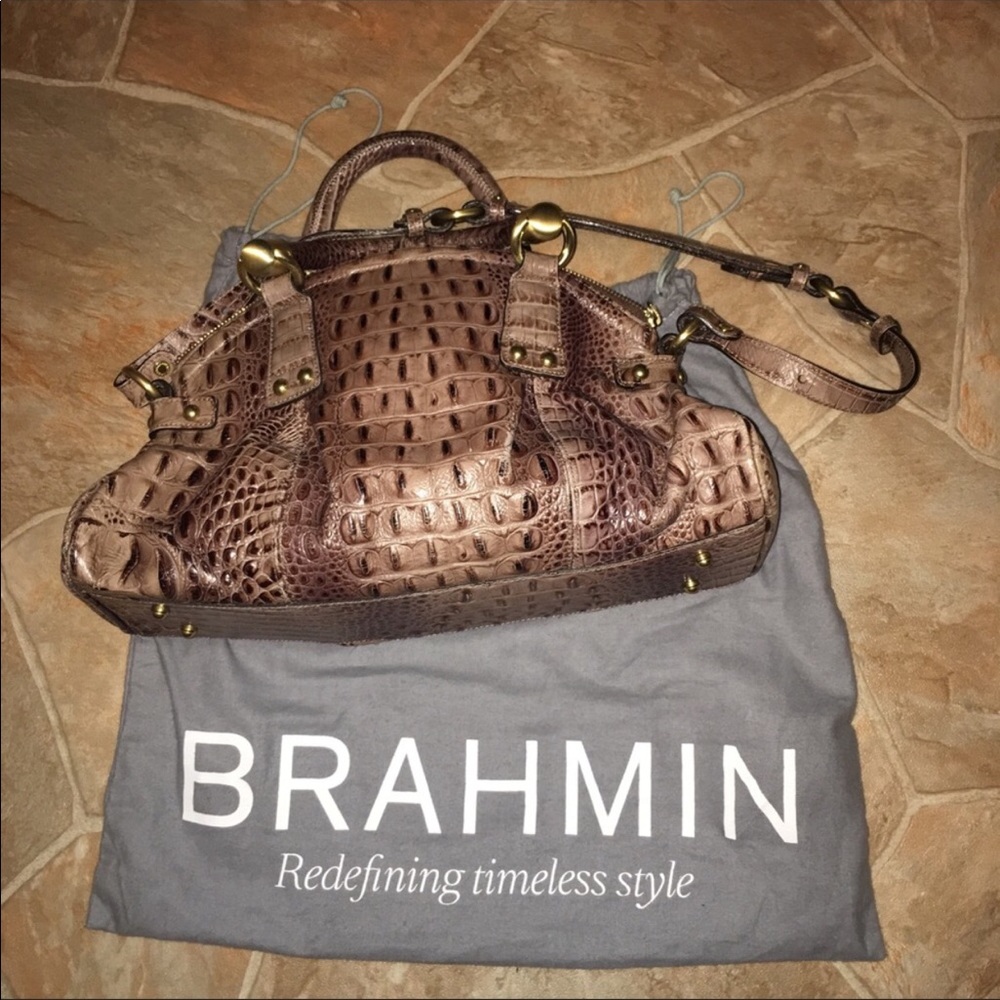 Brahmin brown leather purse